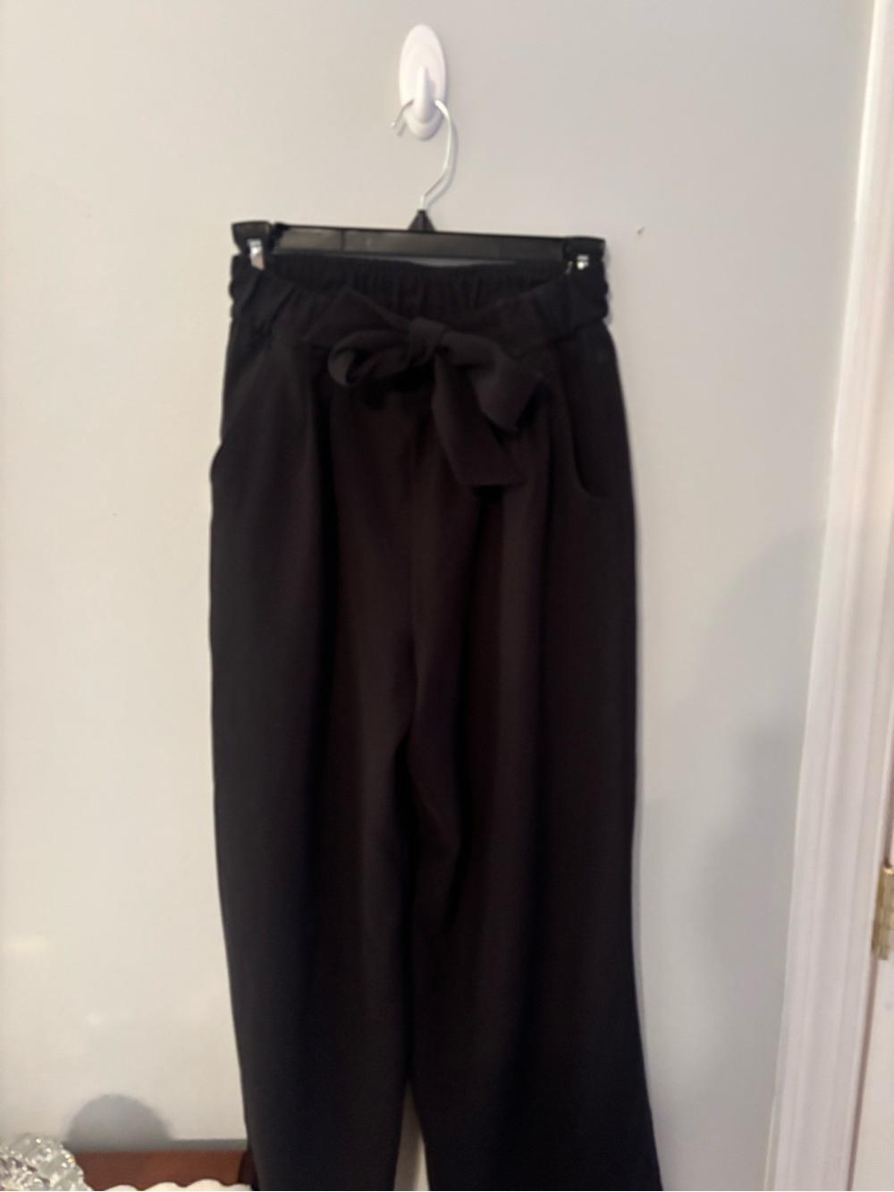 lululemon athletica Black High-Waist Tie-Waist Wide-Leg Pants